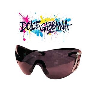 🕶️😎 DG dolce and gabbana unisex large sunglasses w rhinestones